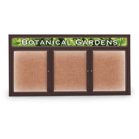 United Visual Products Open Faced Traditional Rounded Corkboard UV644ARC-SATIN-BLSPRU